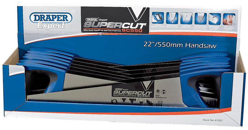 Expert Supercut® 550mm/22" Soft Grip Hardpoint Handsaw - 7TPI/8PPI - 49287 