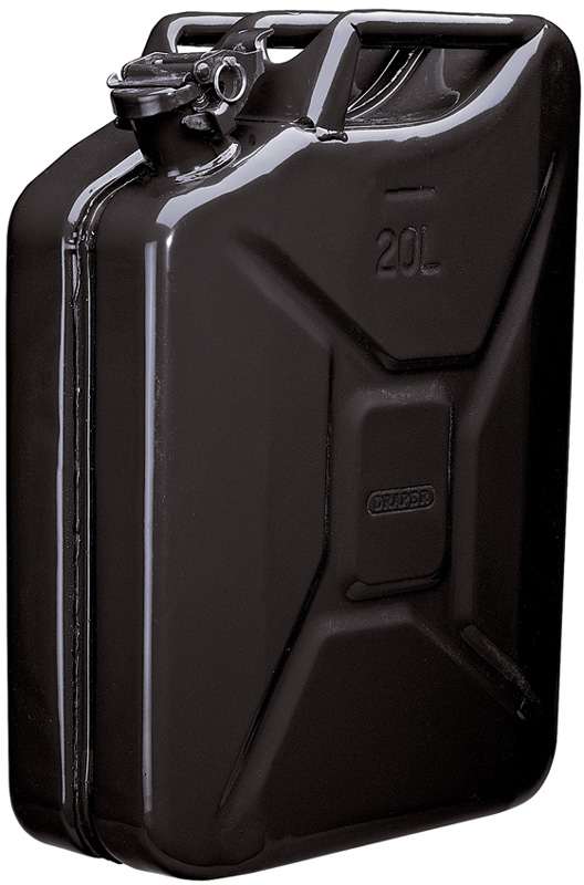 20L Black Steel Fuel Can - 49948 