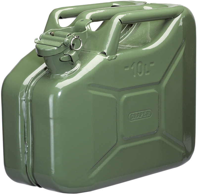 10L Green Steel Fuel Can - 49952 