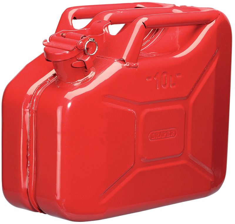 10L Red Steel Fuel Can - 49953 