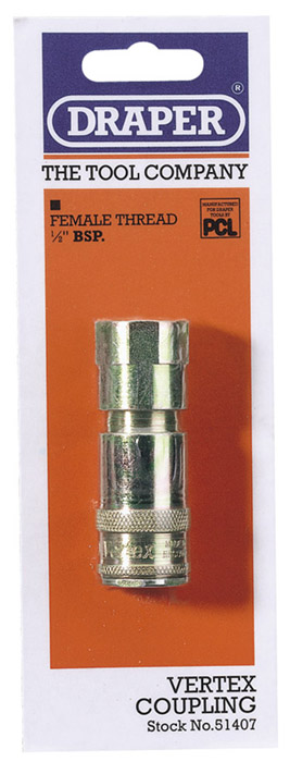 1/2" BSP Taper Female Thread Vertex Air Coupling - 51407 