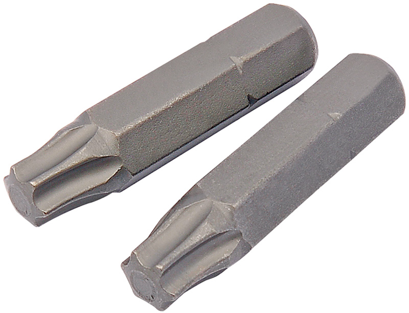 Expert 2 X T40 Torx X 26mm X 5/16" Hexagon Shot Blast Screwdriver Bits - 52822 