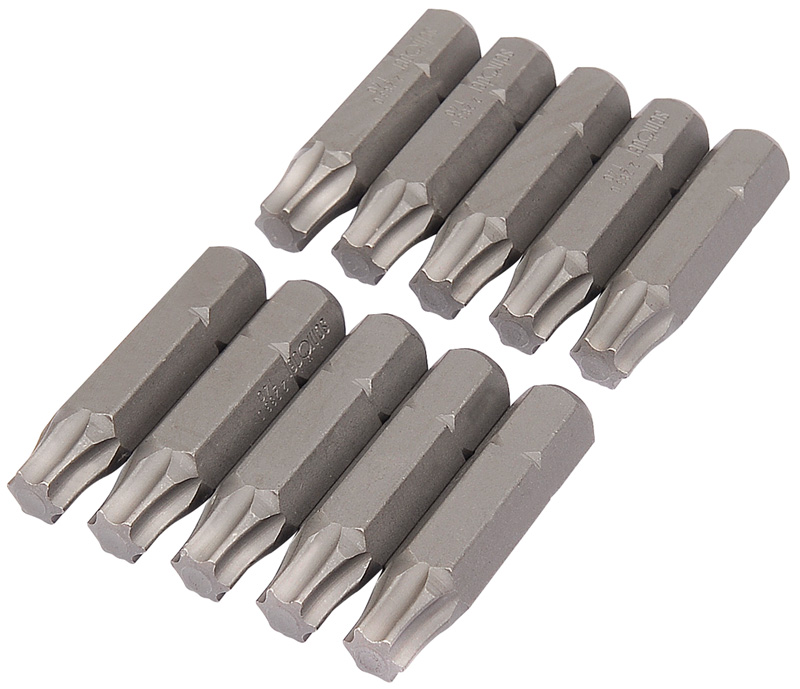 Expert 10 X T40 Torx X 26mm X 5/16" Hexagon Shot Blast Screwdriver Bits - 52823 