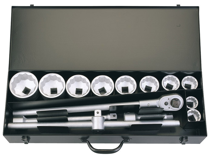 15 Piece 1" Square Drive Elora Metric Socket Set - 53037 