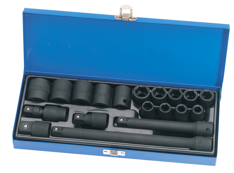 Expert 19 Piece 1/2" Square Drive Hi-Torq® Metric Impact Socket Set And Accessories - 54651 