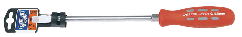 Expert 9.5mm X 200mm Plain Slot Flared Tip Mechanics Screwdriver (Display Packed) - 55489 