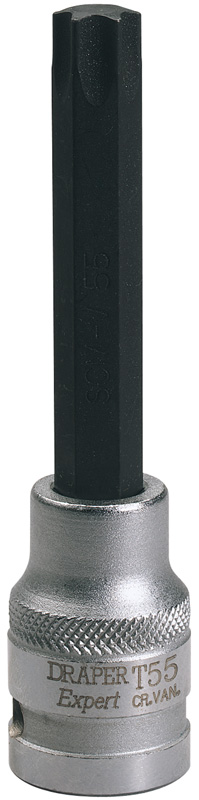 Expert T55 X 100mm 1/2" Square Drive TX-Star Socket Bit - 55667 