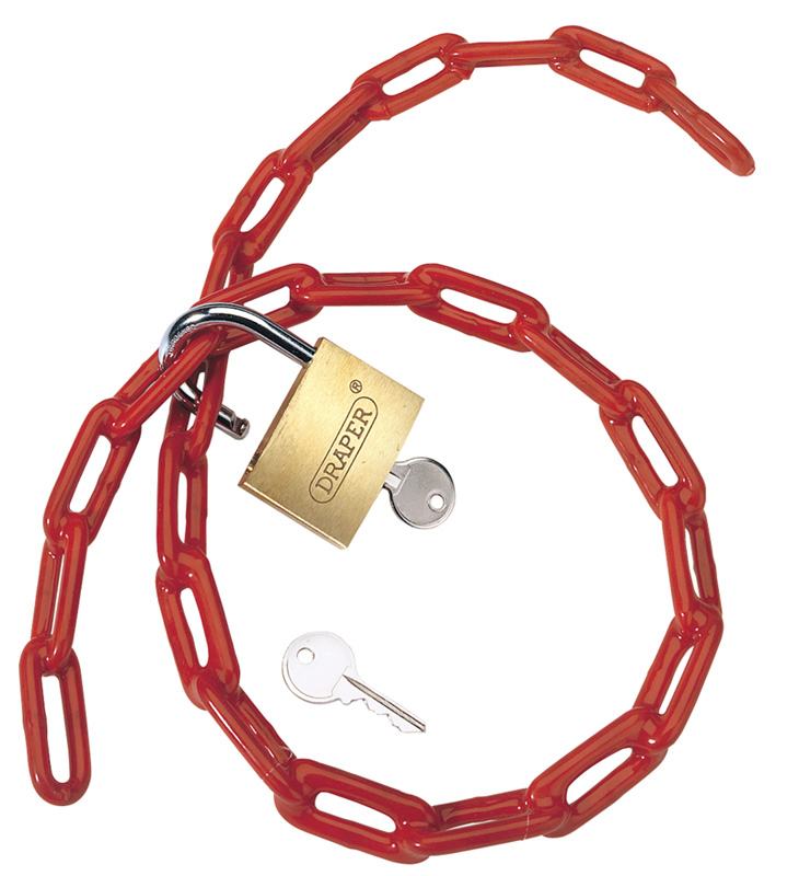 Padlock And PVC Coated Steel Chain - 55818 