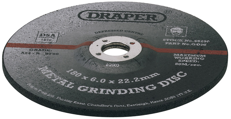 Grind/disc-met. 180x6.0x22.2mm - 58290 
