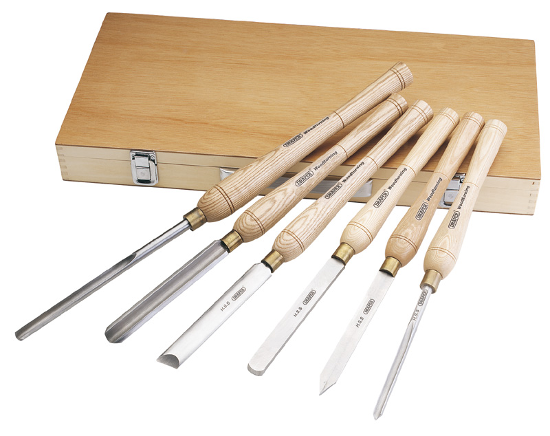 6 Piece HSS Woodturning Chisel Set - 58697 