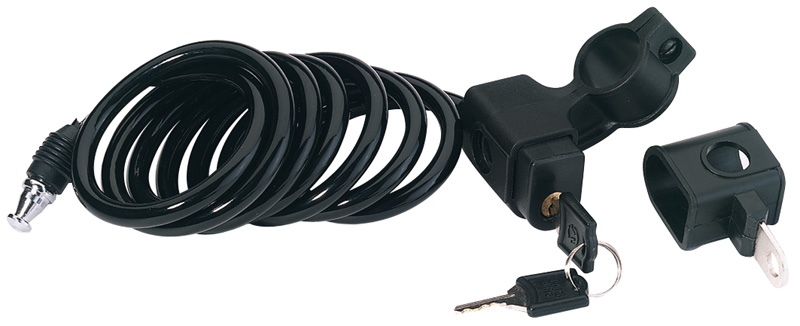 1.3m X 8mm Diameter Cable Bike Lock With PVC Coating - 59174 