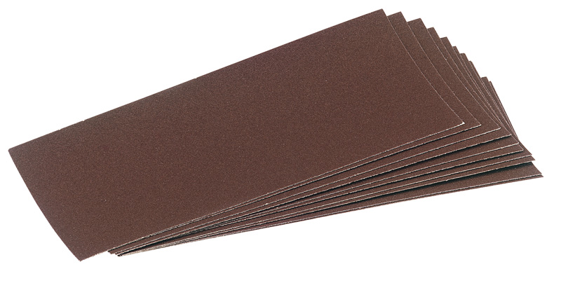 Ten 232 X 92mm Assorted Aluminium Oxide Sanding Sheets - 59463 