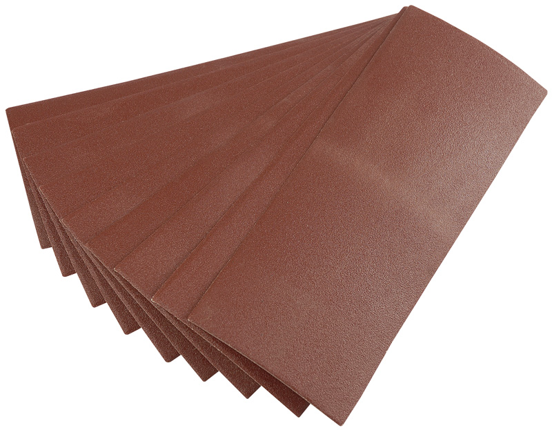 Ten 232 X 92mm 120 Grit Aluminium Oxide Sanding Sheets - 59467 