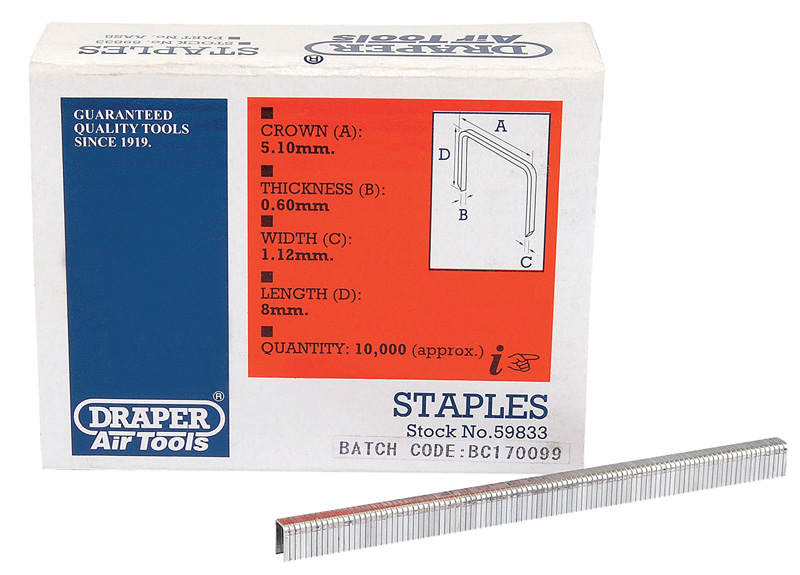 8mm Staples (10000) - 59833 