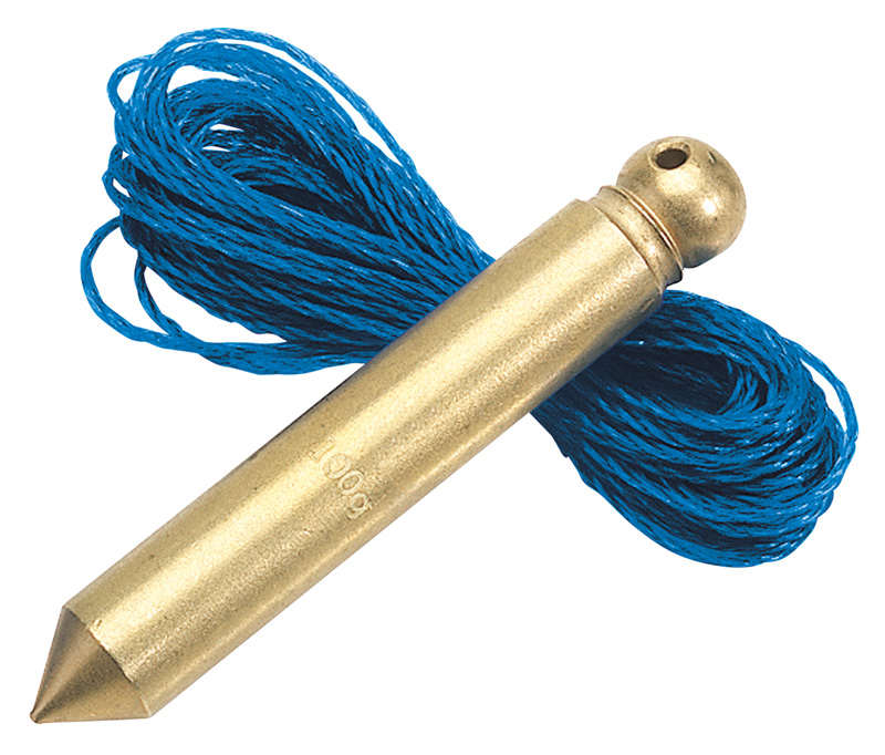 Expert 100g Brass Plumb Bob With 5m (Approx) Nylon Line - 60698 