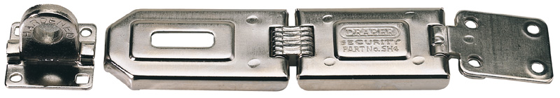 160mm Heavy Duty Single Hinge Steel Hasp And Staple With Fixings - 63267 