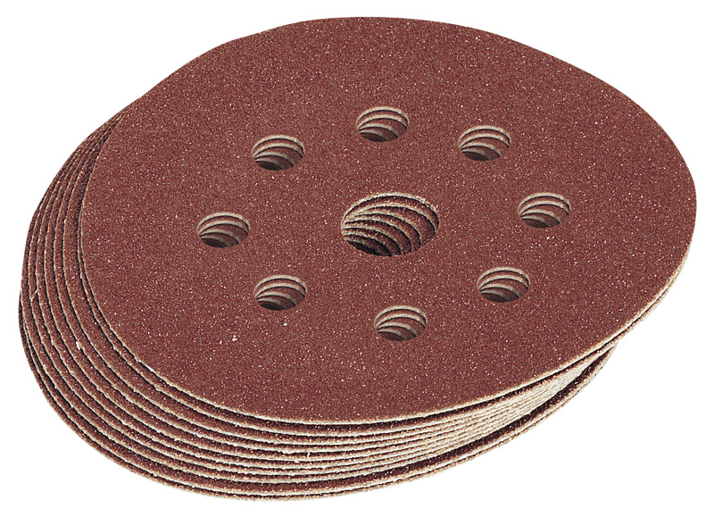 Ten 125mm 60 Grit Hook And Loop Sanding Discs - 63367 