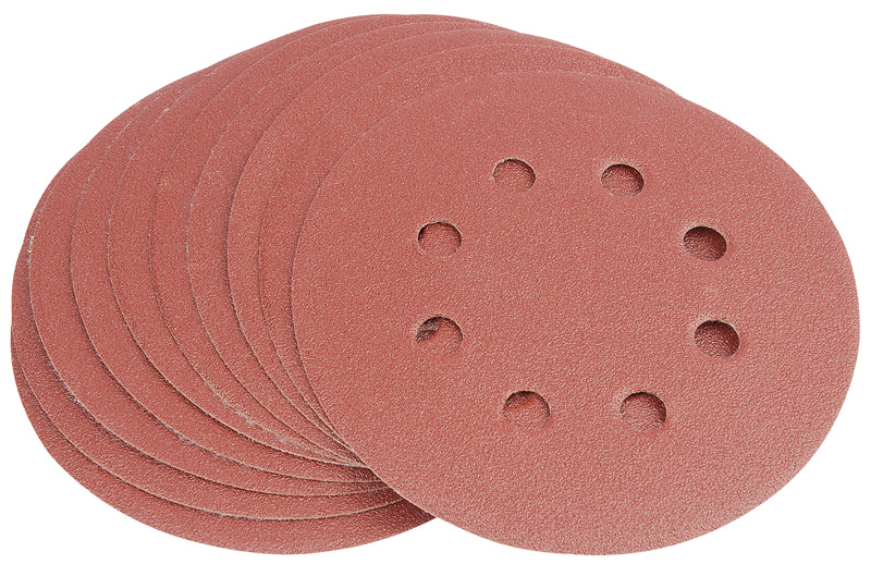 Ten 125mm 120 Grit Hook And Loop Sanding Discs - 63370 