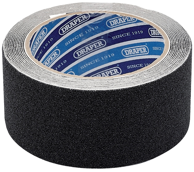3.7m X 50mm Black Heavy Duty Safety Grip Tape Roll - 63384 