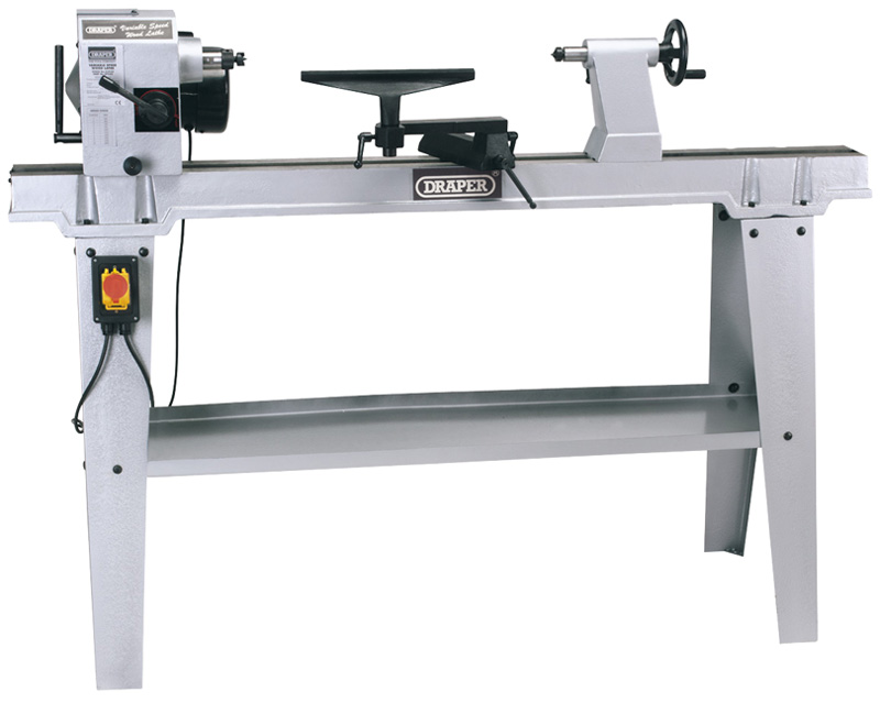 550W 230V Variable Speed Wood Lathe With Stand - 63938 
