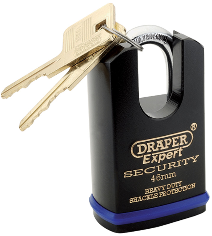 Expert 46mm Heavy Duty Padlock And 2 Keys With Shrouded Shackle - 64196 