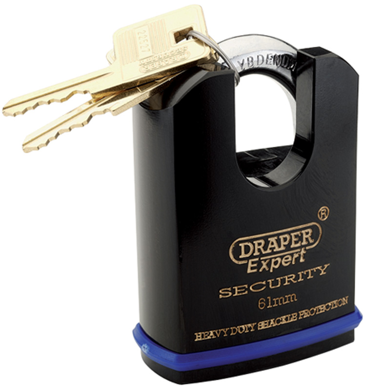 Expert 61mm Heavy Duty Padlock And 2 Keys With Shrouded Shackle - 64198 