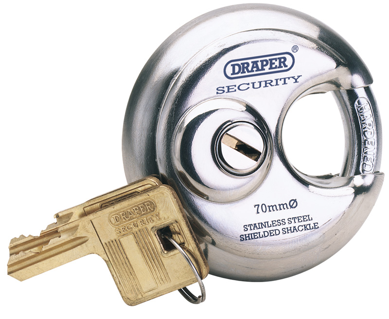 Expert 70mm Diameter Stainless Steel Padlock And 2 Keys - 64209 