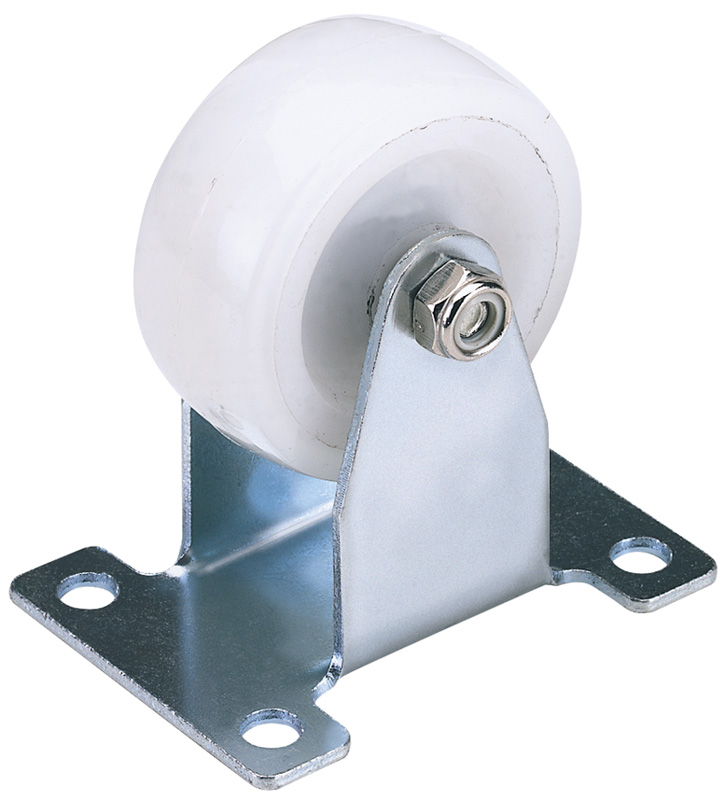 50mm Diameter Fixed Plate Fixing Nylon Wheel - S.w.l. 75kg - 65496 