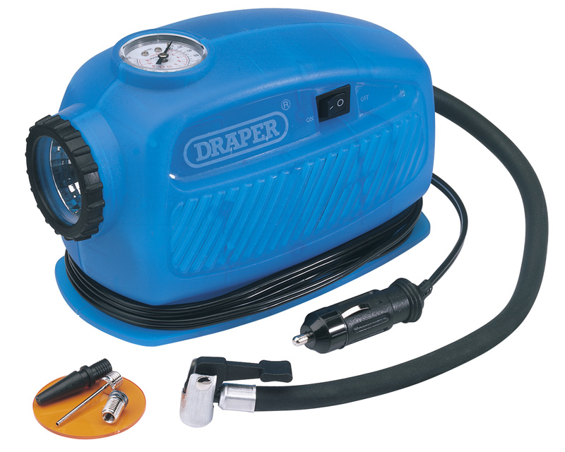 12V Mini Analogue Air Compressor (250PSI Max.) - 65958 