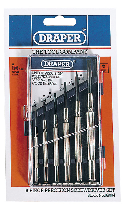 6 Piece Precision Screwdriver Set - 68064 