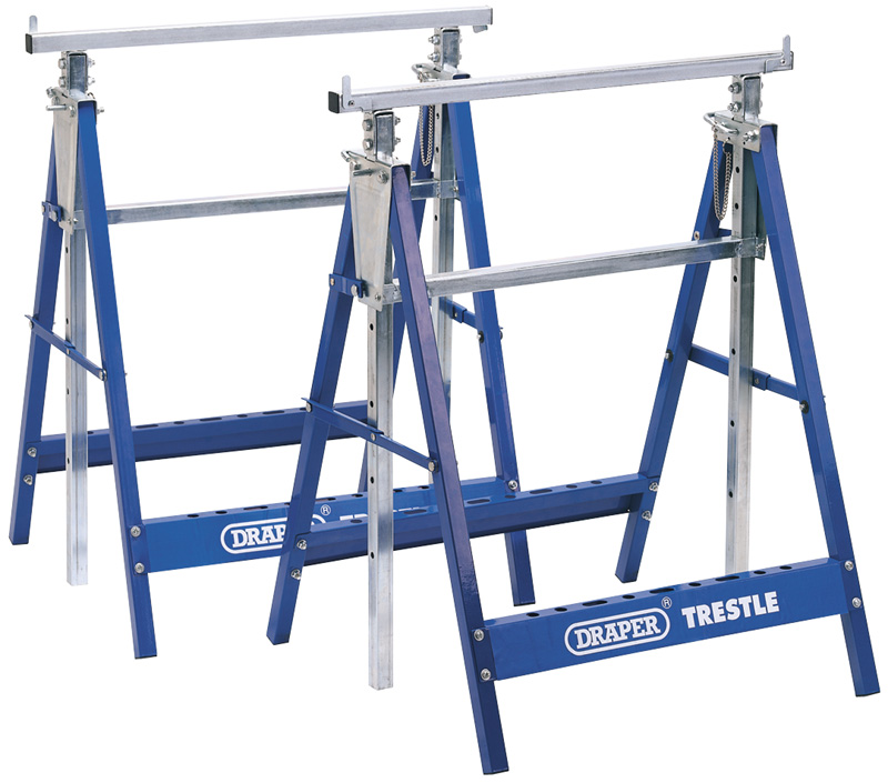 Pair Of Telescopic Saw Horses Or Builders Trestles - 68852 