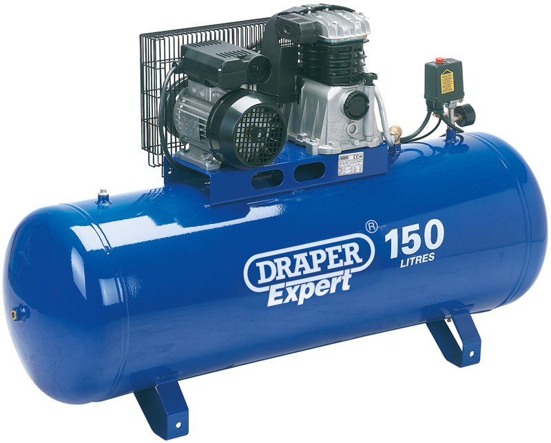 Expert 150L 230V 2.2KW Stationary Belt-Driven Air Compressor - 69337 