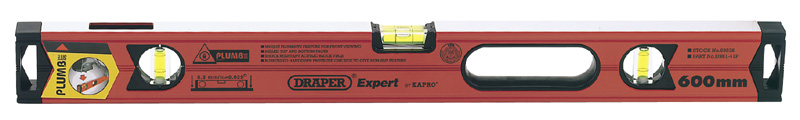 Expert 600mm Plumbsite Spirit Level With Hand Grips - 69536 - DISCONTINUED 