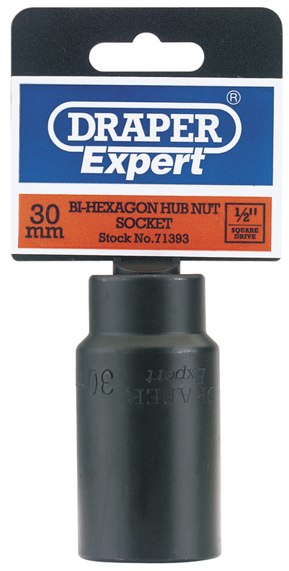 Expert 30mm 1/2" Square Drive Hub Nut Impact Socket - 71393 
