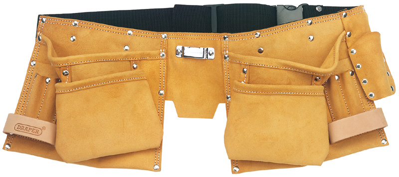 Split Leather Double Tool Pouch - 72921 