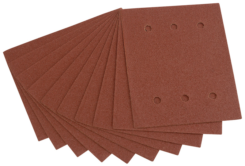 Ten 115 X 145mm 100 Grit Aluminium Oxide Sanding Sheets - 73525 