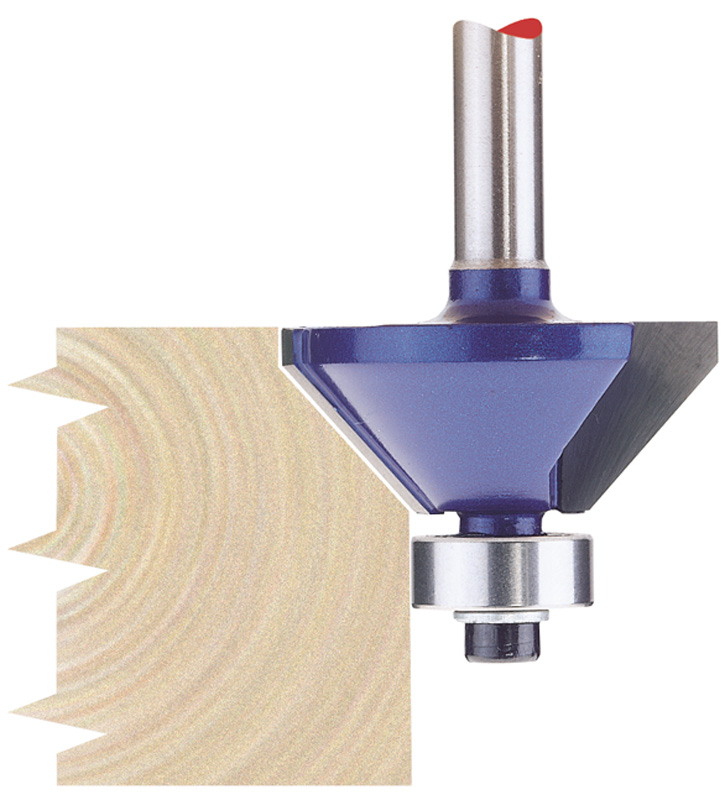 1/4" Chamferring 30mm X 45° TCT Router Bit - 75340 