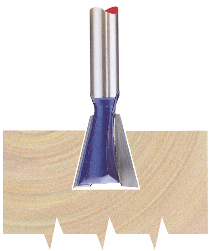 1/4" Dovetail 14mm Diameter TCT Router Bit - 75346 