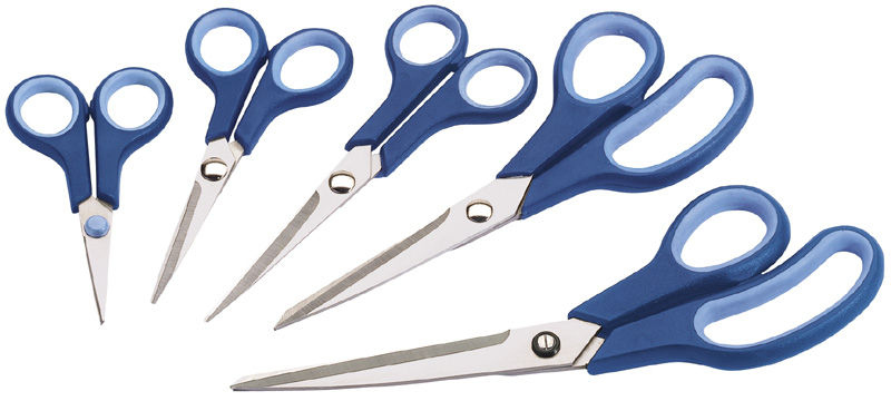 5 Piece Soft Grip Household Scissor Set - 75552 