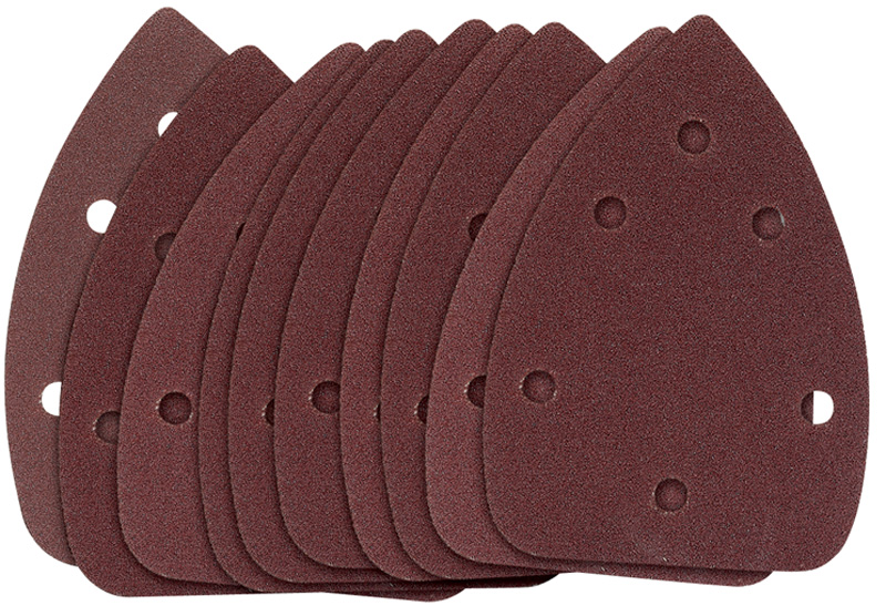 Ten 97 X 140 X 140mm Assorted Grit Hook And Loop Sander Sheets For 76219 Corner Sander - 76748 - DISCONTINUED 