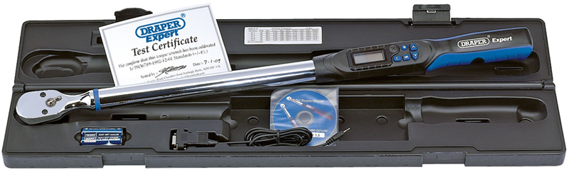 Expert 1/2" Square Drive Electronic Precision Torque Wrench 68-340nm With Rs232 And USB Interfa - 77990 