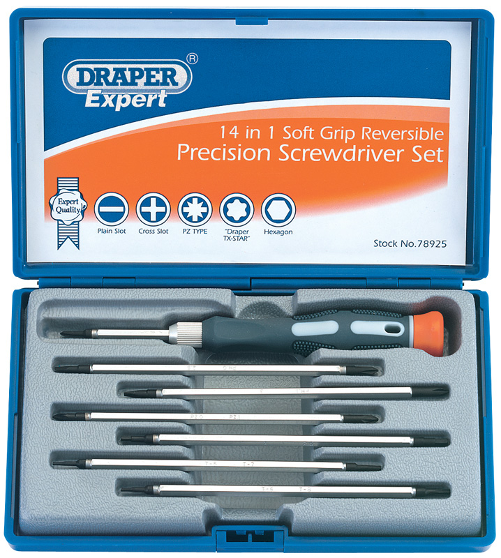 Expert 8 Piece Reversible Precision Screwdriver Set - 78925 