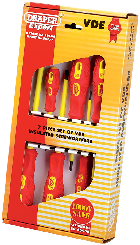 Expert 7 Piece VDE Screwdriver Set - 88608 