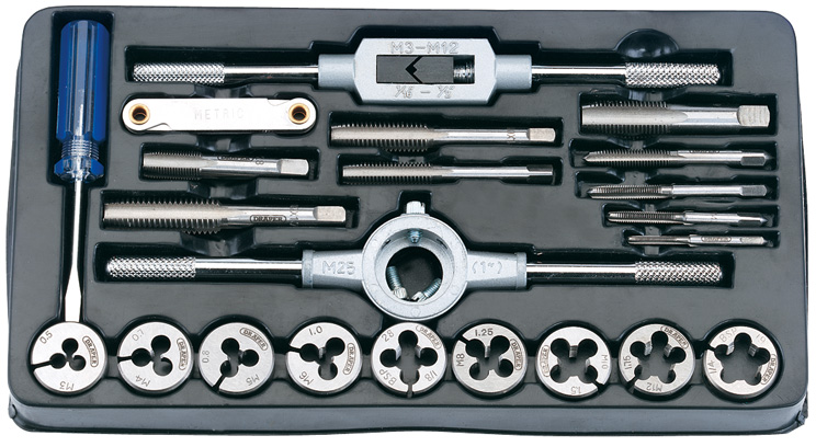 Expert 22 Piece Combination Tap And Die Set - Metric And BSP In Insert Tray - 89344 