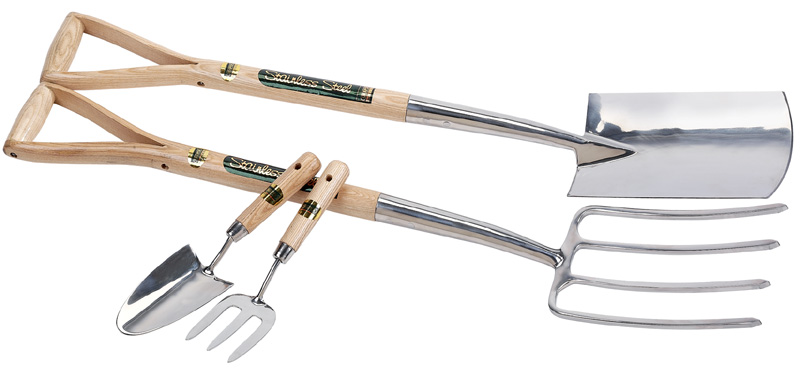 Expert Stainless Steel Fork/spade Set Plus Hand Trowel/Fork Set With FSC Ash Handles - 89902 