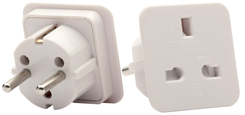 Pack Of Two European Travel Adaptors - 90061 