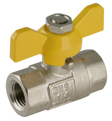 1/4" Fi Pro-Fit BSPP Yellow Butterfly Handle Ball Valve - EPS-101455 