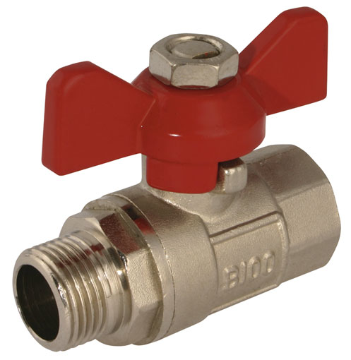 1/2" Mi x Fi Pro-Fit BSPP Red Butterfly Handle Ball Valve - EPS-101635 