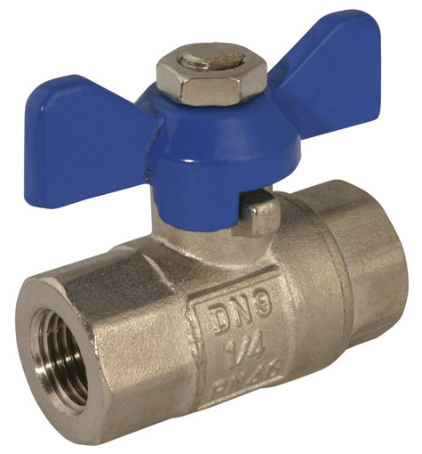 3/8" Fi Pro-Fit BSPP Blue Butterfly Handle Ball Valve - EPS-101705 