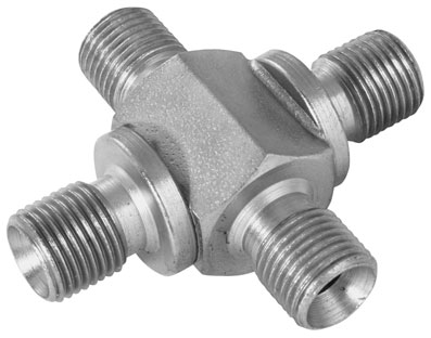 1/2" BSPP EQUAL MALE CROSS STEEL - 03002